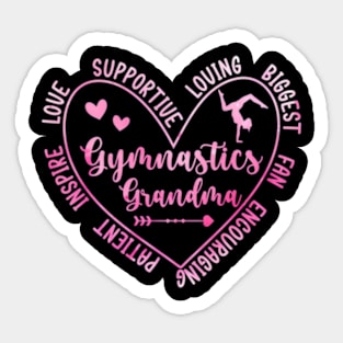 Gymnastics Grandma Appreciation Gymnast Grandmother Sticker